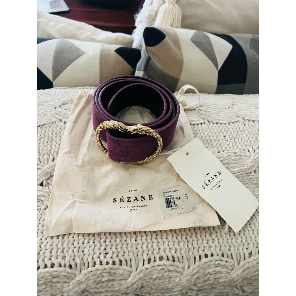 La Maille Sezane Artemis Belt in Lilac Size 100 NWT✨ - Picture 6 of 6